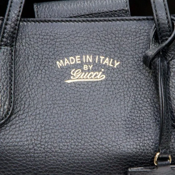 GUCCI SWING LEATHER MEDIUM TOP HANDLE BAG - Picture 8 of 10